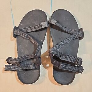Xero Shoes Z-Trek M Lightweight Minimalist Barefoot Running Sandals Black 5.5 oz